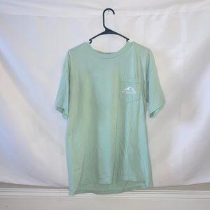 Teal mountain themed graphic tee “The Standard”